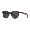 Sunnies- Aren - Matte Onyx / Walnut Wood / Smoke Polarized