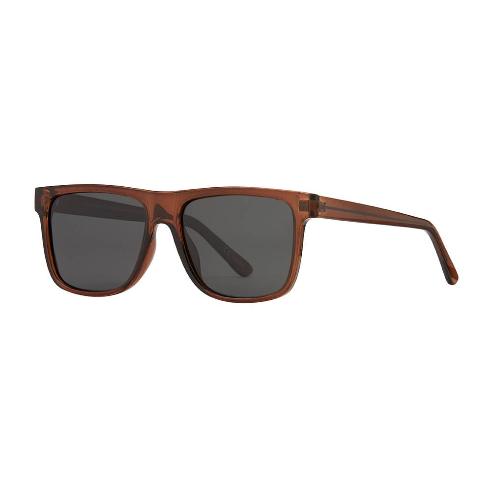 SUNNIES- Diego - Crystal Brown / Smoke Polarized Lens