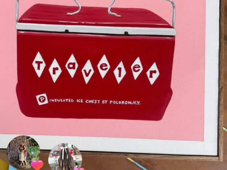 DEREK WEST  ice chest painting